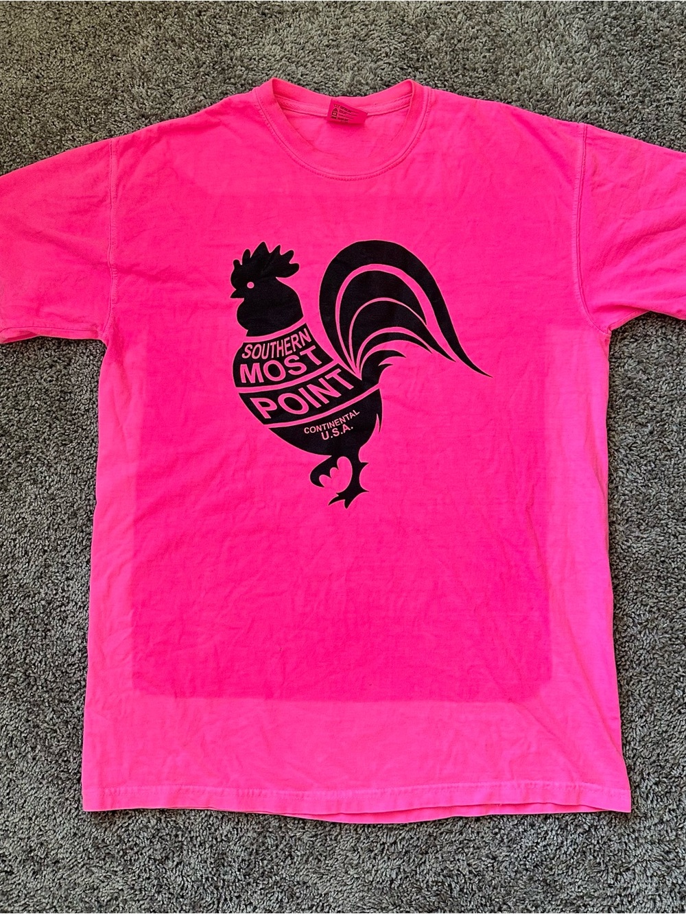 Comfort Colors Hot Pink Rooster Graphic Tee